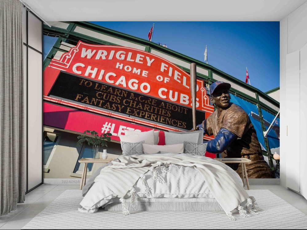 3D Wrigley Field Chicago Wall Murals Wallpaper Murals Wall Sticker