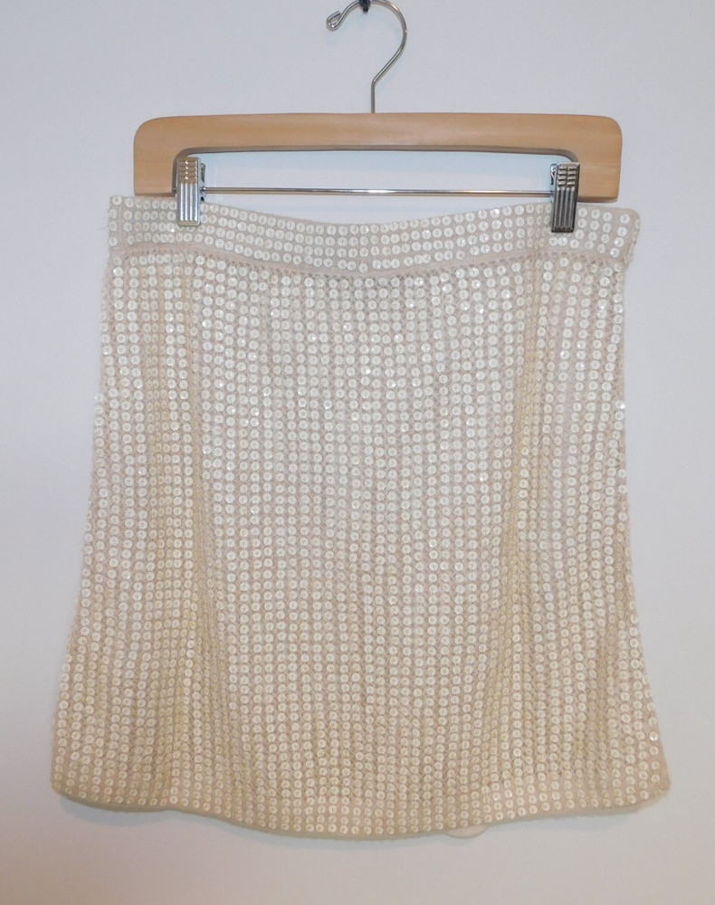 NWT J Crew Collection Sequin Pointelle Mini Skirt L