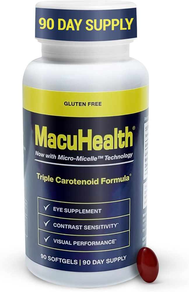 Triple Carotenoid Formula - Eye Vitamins for Adults - 90 Softgels, 3 Month Suppl