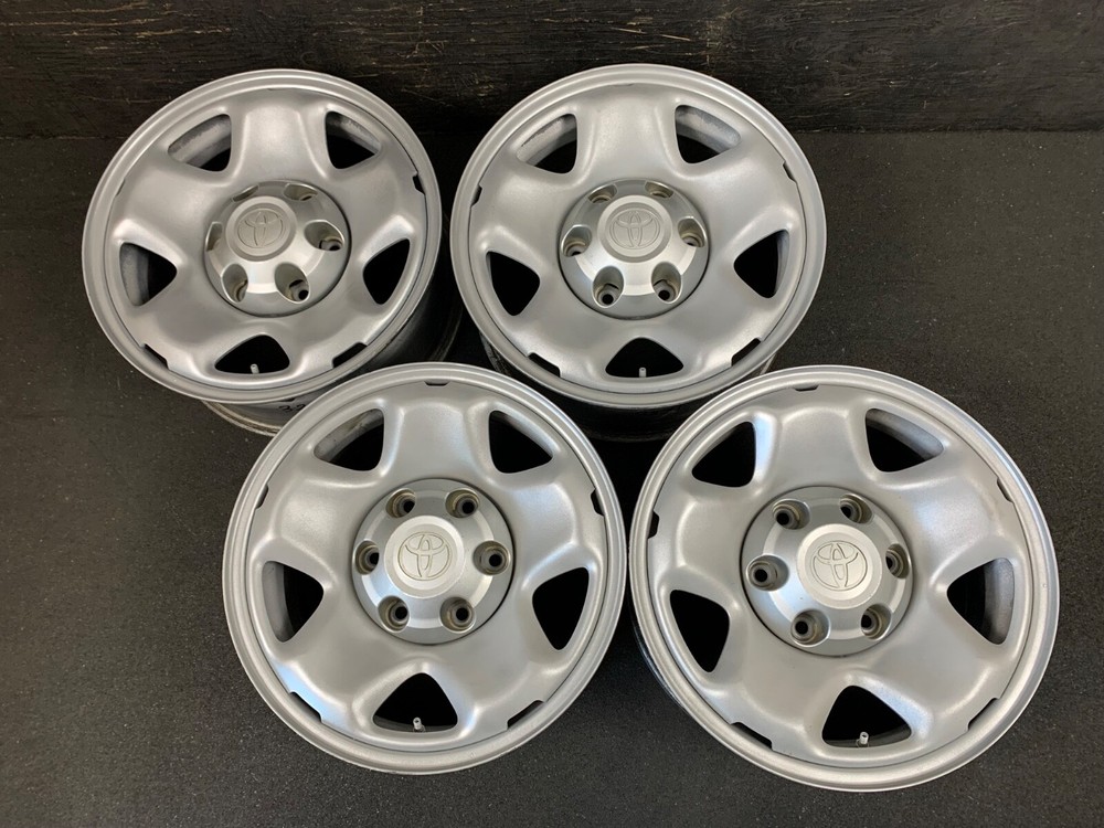 (4) Toyota Tacoma Original Steel Wheels Rims +Caps 16