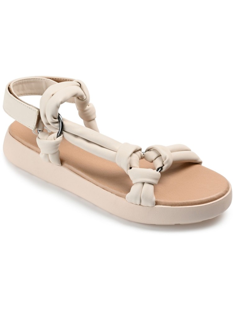 JOURNEE COLLECTION Womens Beige Marri Open Toe Wedge Slingback Sandal 10 M