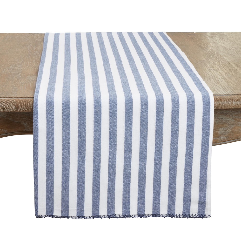 Soothing Stripes Table Runner, Blue, 16