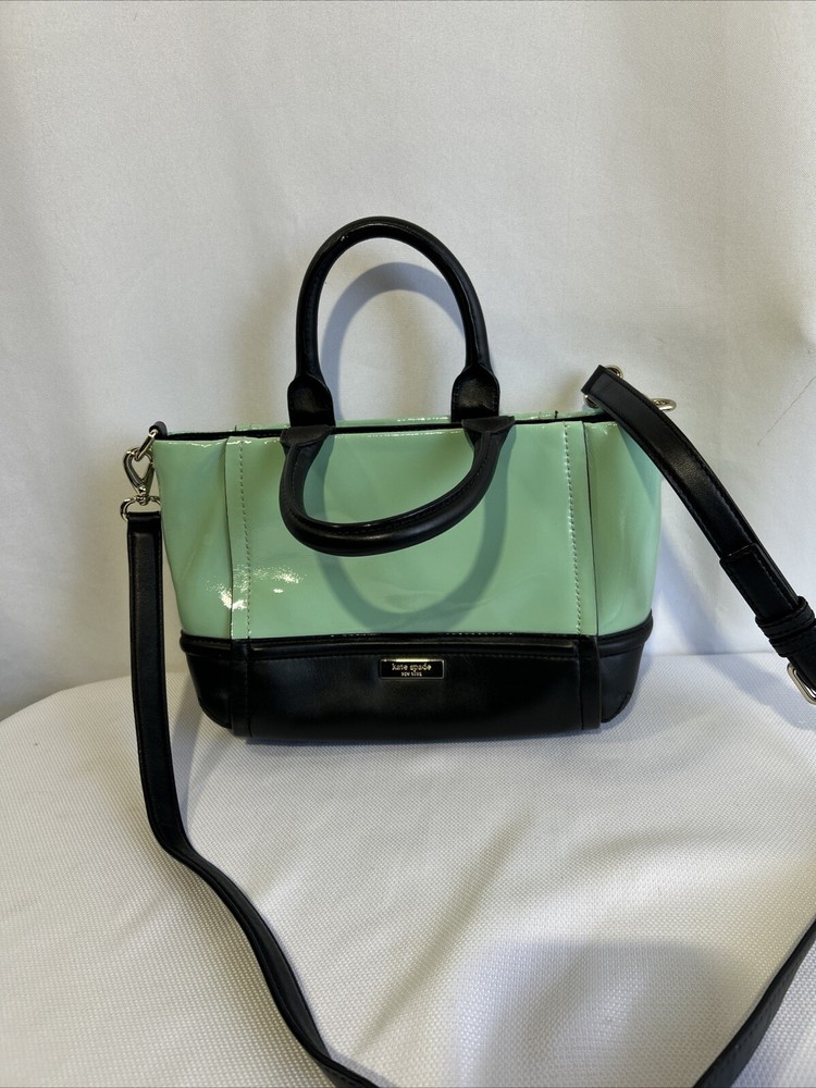 Kate Spade New York CHELSEA PARK Bag PATENT LEATHER  GIGI  Mint Green Black