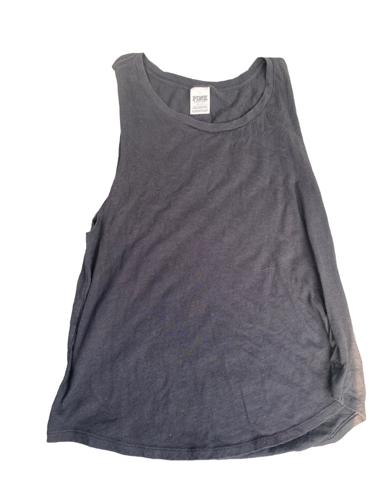 PINK Victoria's Secret Women's Black Tank Top Size Small Sleeveless Casual Basic