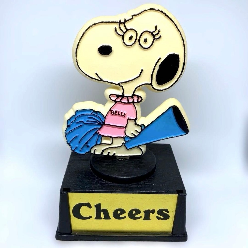 Aviva Trophy Cheers Snoopy Collectible Award Plaque with Felt Base New