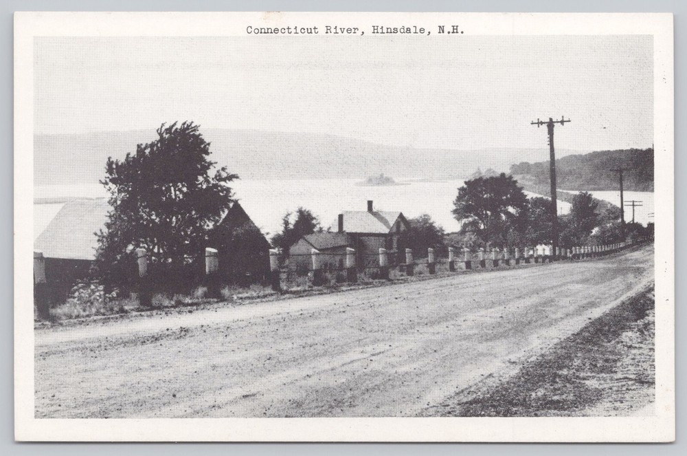 Hinsdale New Hampshire, Connecticut River Scenic View, Vintage Postcard