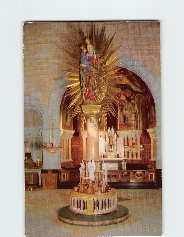 Postcard Miraculous Statue Ste. Anne de Beaupre Canada