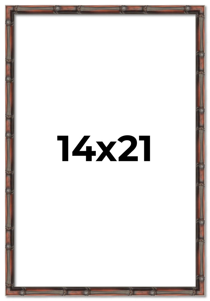14x21 Frame Brown Bamboo with Dark Coffee/Walnut Finish | Solid Wood Picture Fra