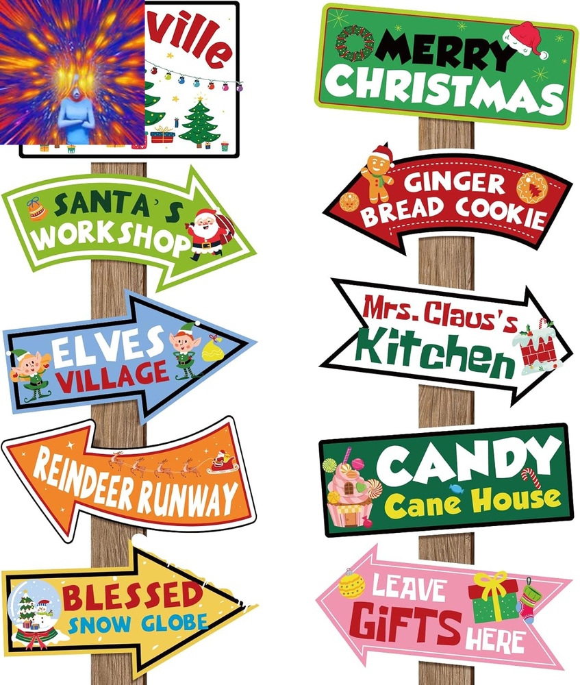 20 Pieces Christmas Yard Sign Whoville Christmas Decorations Welcome to Whoville