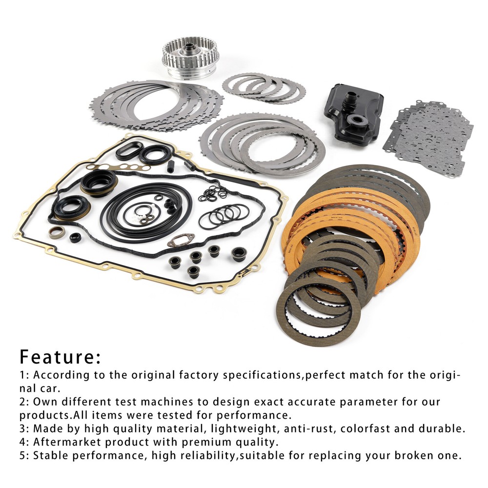 6T40 6T45 Transmission Rebuild Kit Master less Steels For GM Gen 2 2012-up