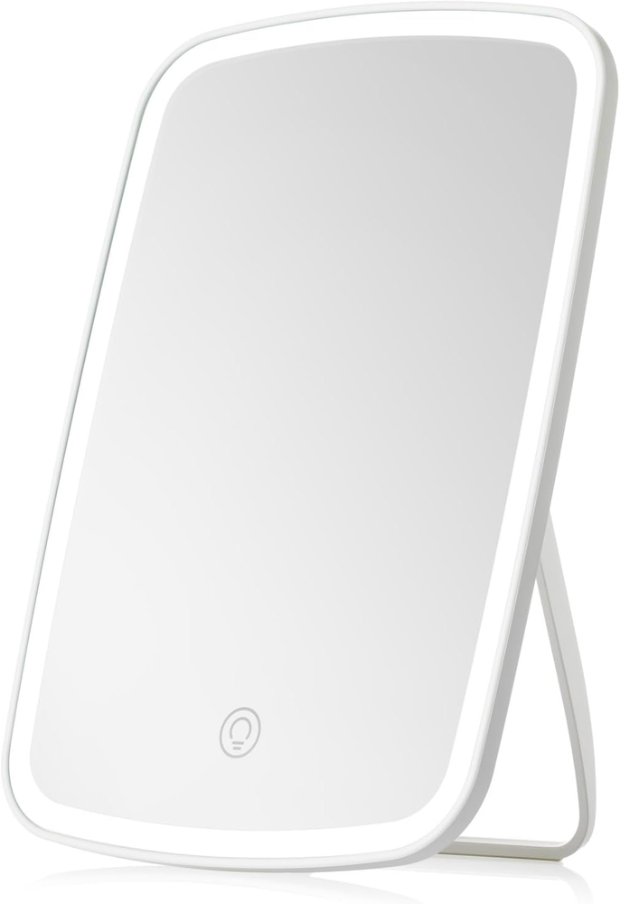 Rechargeable Makeup Mirror with Lights, Portable Travel Lighted Vanity Mirror, D