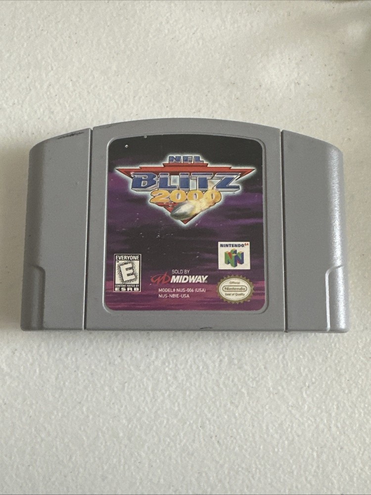 NFL Blitz 2000 Nintendo 64 N64 Authentic Game Cartridge Tested