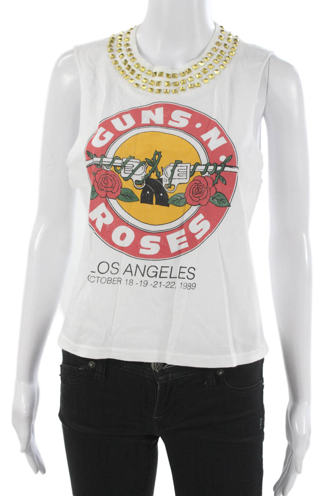 Alice + Olivia Women White Cotton Crew Neck Basic Tank Size XSFree Shipping in US $100+ Orders | $6.95 Orders Below