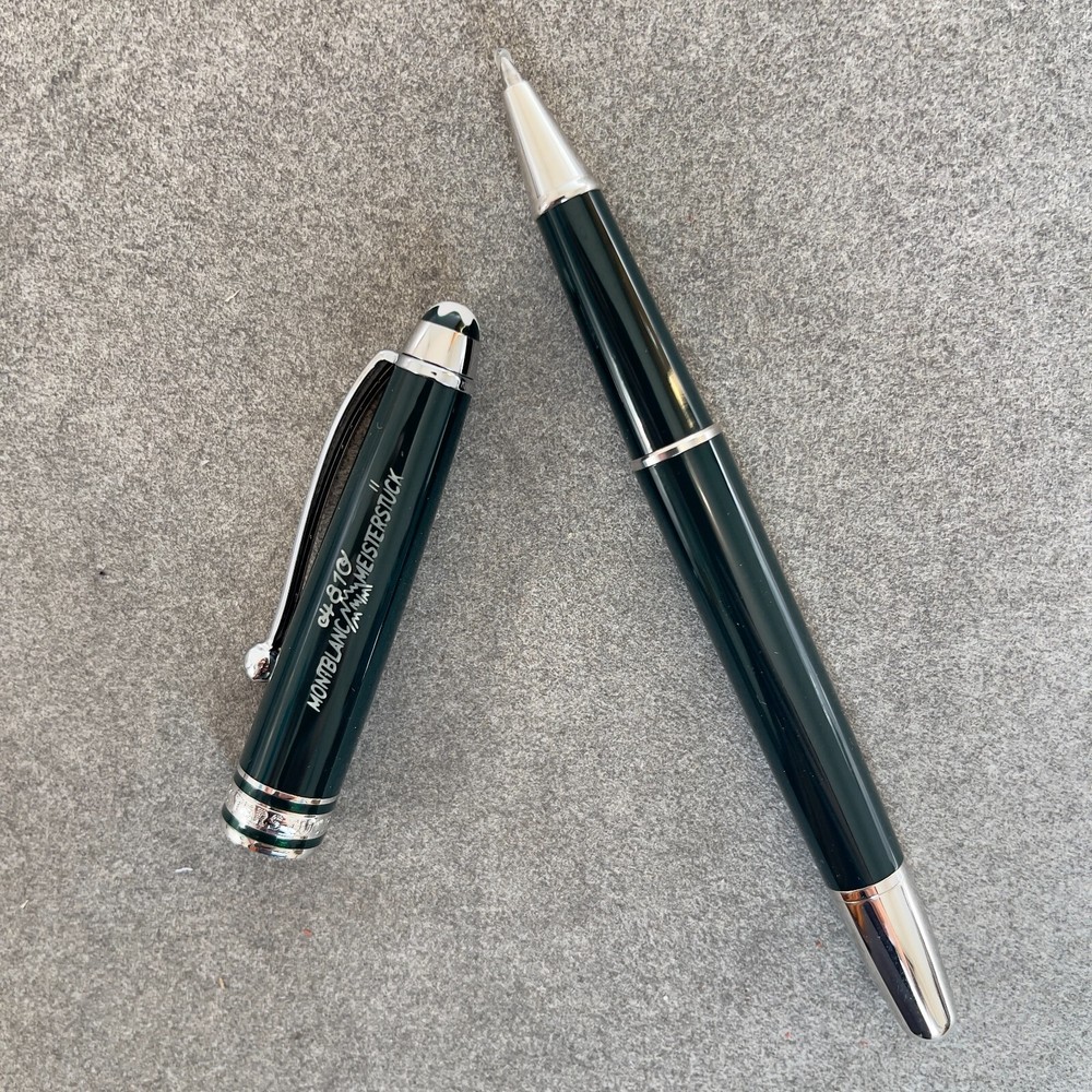 Deluxe Centenary Resin Series Green - Silver Color 0.7mm Rollerball Pen No Box