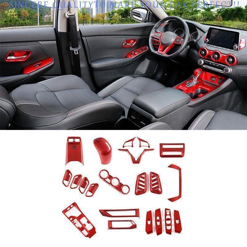 For Nissan Sentra Sylphy 2020-2025 Red Style Console Dash Interior Full Set Trim