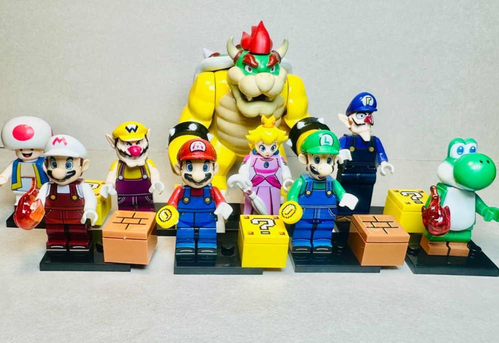Custom Lego Super Mario Bros Videogame Minifigures 9 Pack