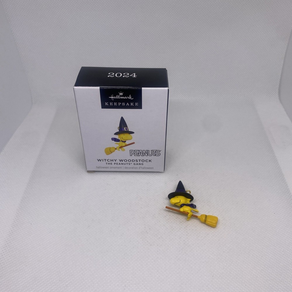 Hallmark 2024 Witchy Woodstock Miniature Ornament New in Mint Box