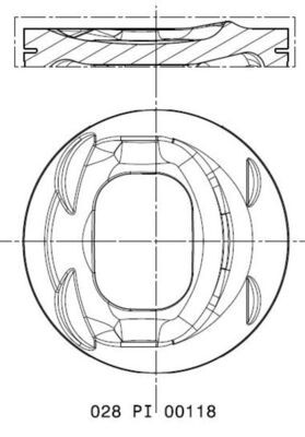 028 PI 00118 000 MAHLE Pistons for AUDI,SEAT,SKODA,VW
