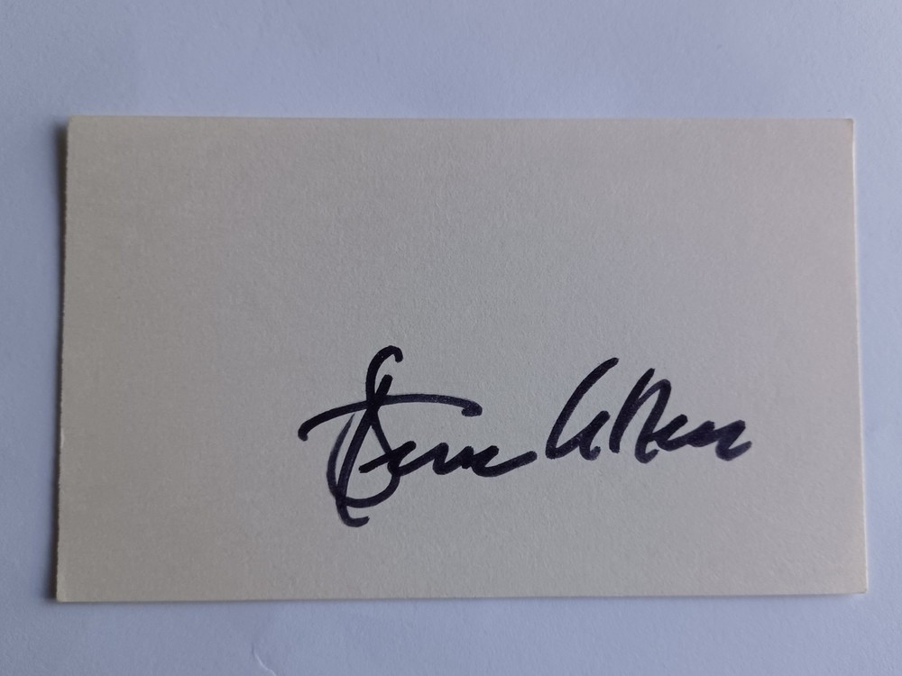 Steve Allen (d. 2000) Signed Index Card w/8x10 Photo - Tonight Show