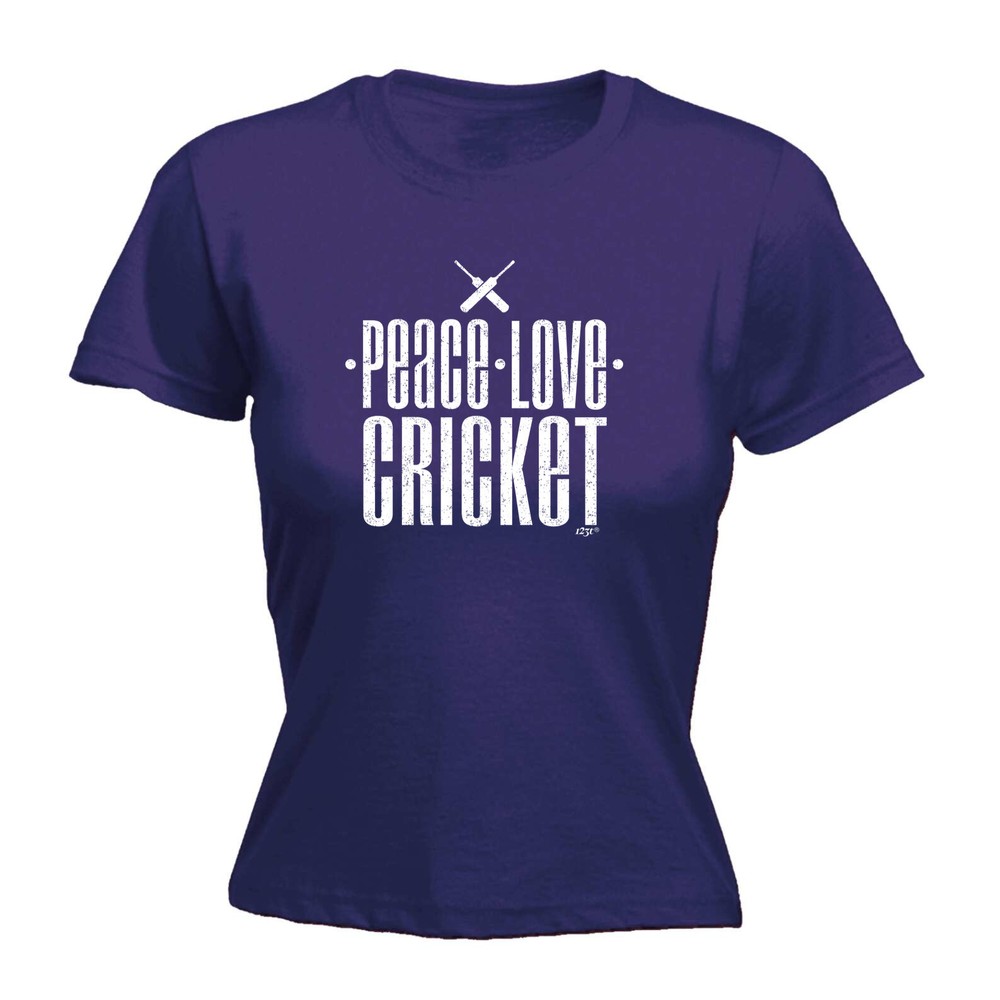 Peace Love Cricket - Womens T Shirt Funny T-Shirt Novelty gift tshirt
