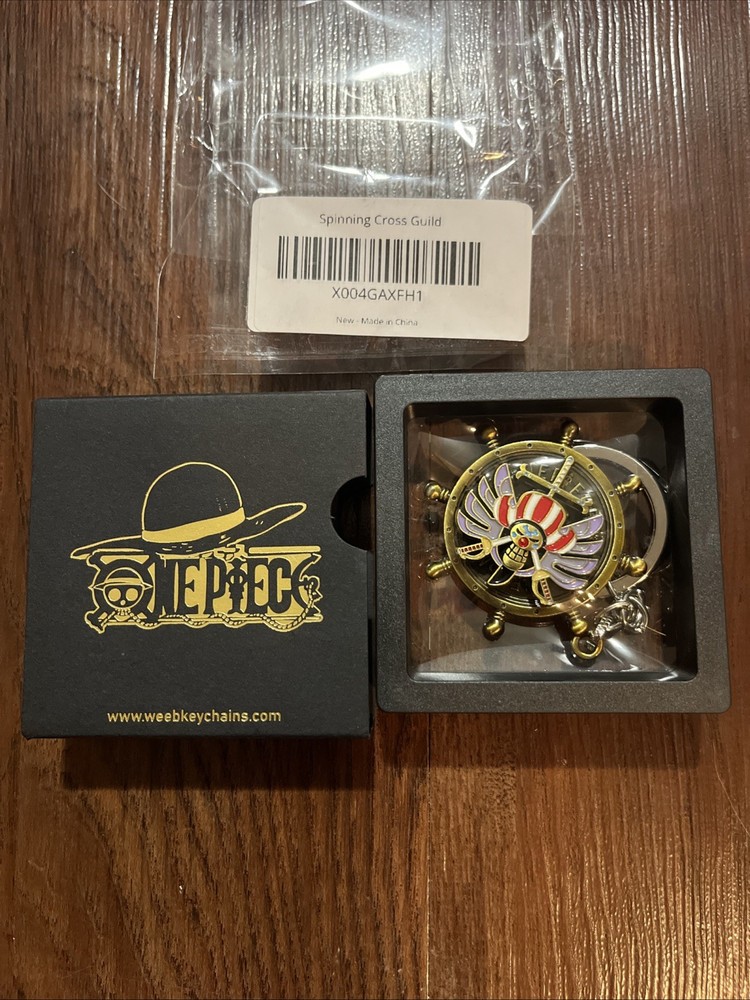 One Piece Anime Keychain Spinning Cross Guild Weeb Keychain