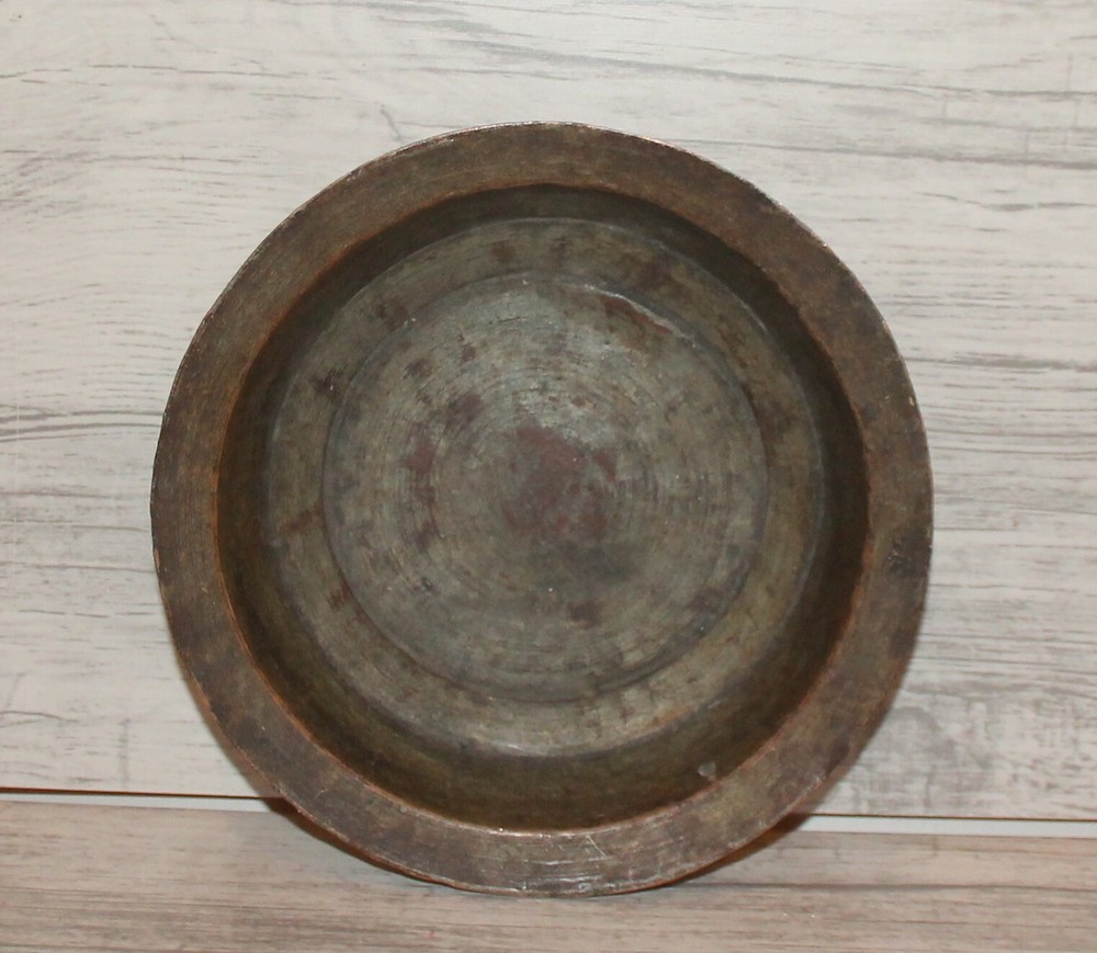 Antique hand made wrought tinned copper bowl