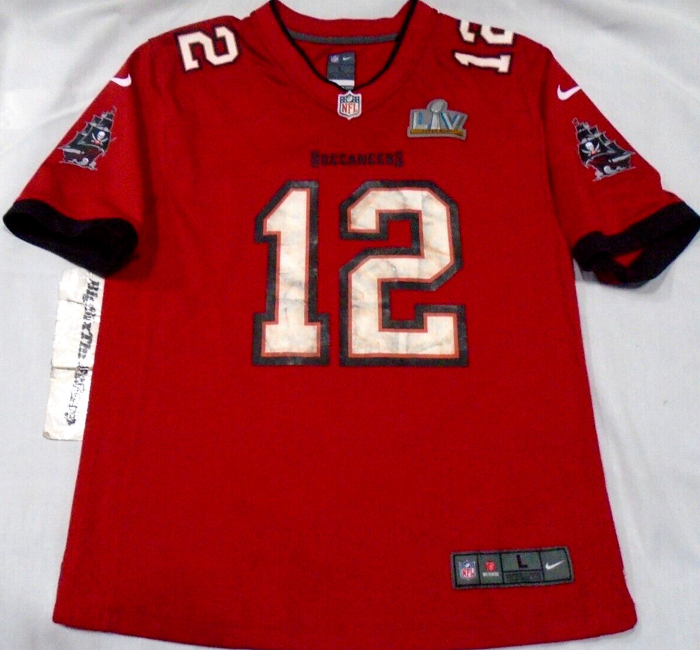 Tom Brady Tampa Bay Buccaneers Super Bowl LIV 55 Nike On Field Jersey Size Large