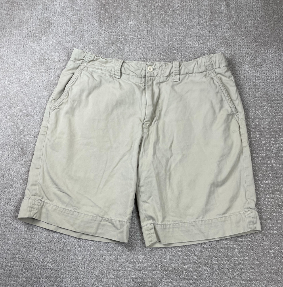 Polo Ralph Lauren Shorts Men 36 Classic Fit Khaki Chino Flat Front Cotton Preppy