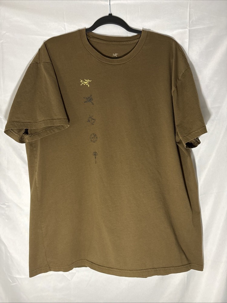Arc'teryx Men's Short Sleeve Crew Neck T-Shirt, Size XXL, Brown