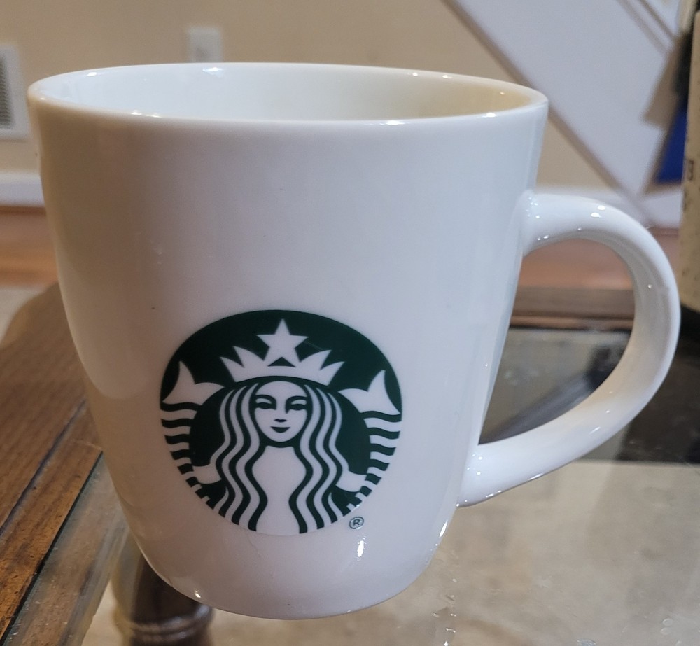 Starbucks White Ceramic Coffee Mug 12 fl oz Microwave & Dishwasher Safe