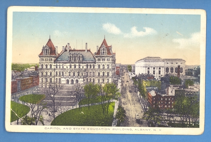 *New York- Albany, Capitol And State Education Building Postcard