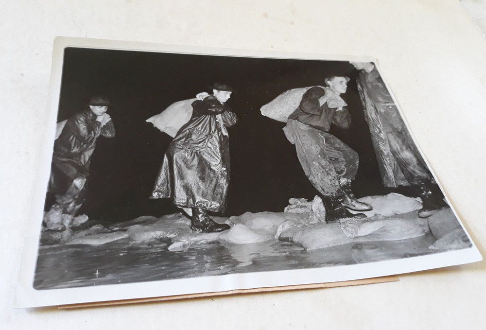 1937 Potomac River Flood Washington DC News Photo - Sandbaggers Photograph
