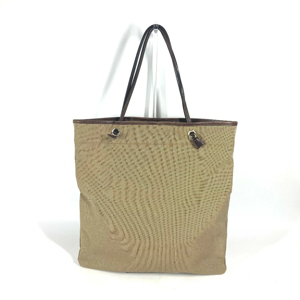 RARE PRADA PRADA Vertical Tote Bag Bag Shoulder Carry Logo Shoulder Bag Canvas L