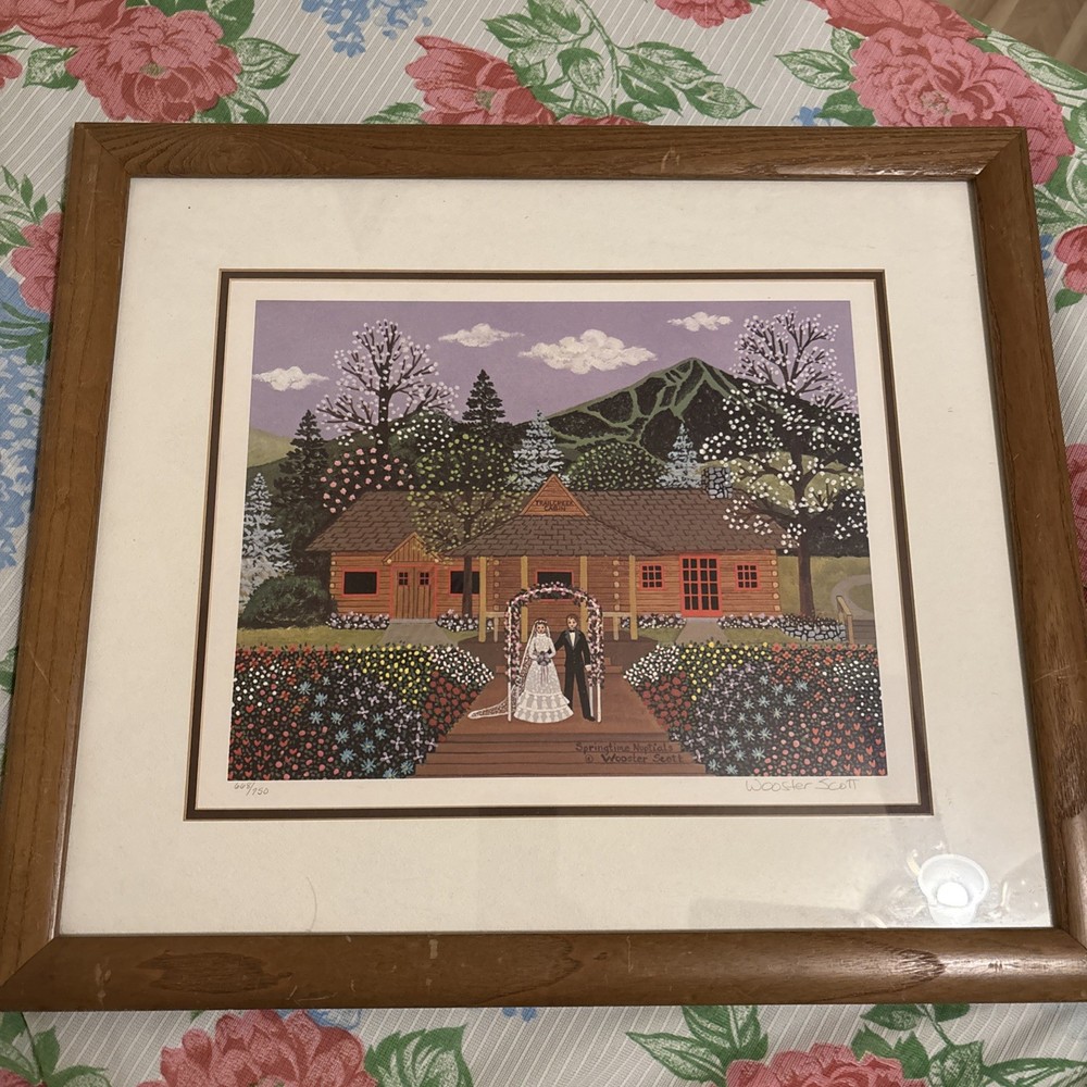 Springtime Nuptials by Jane Wooster Scott Framed Signed Numbered Lithograph