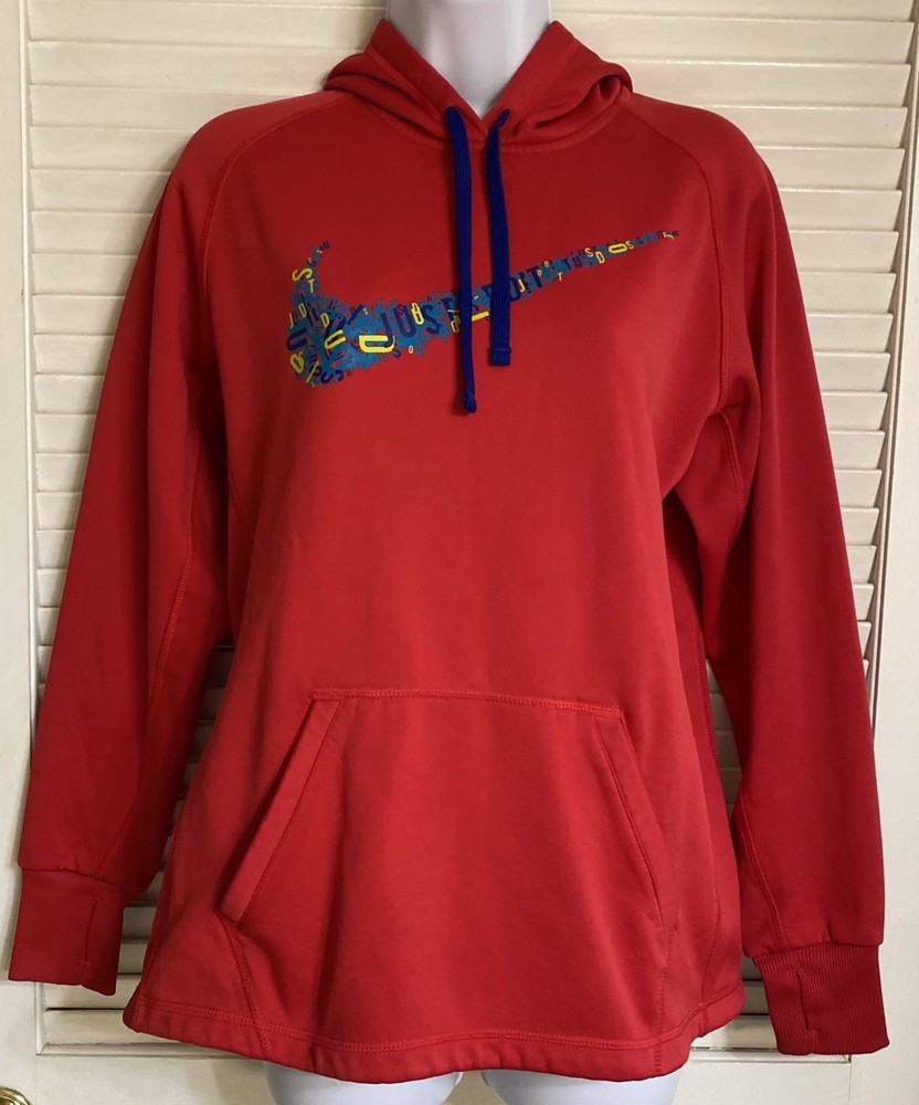Women's Nike Therma-Fit Pullover Graphic Swoosh Hoodie, Medium
