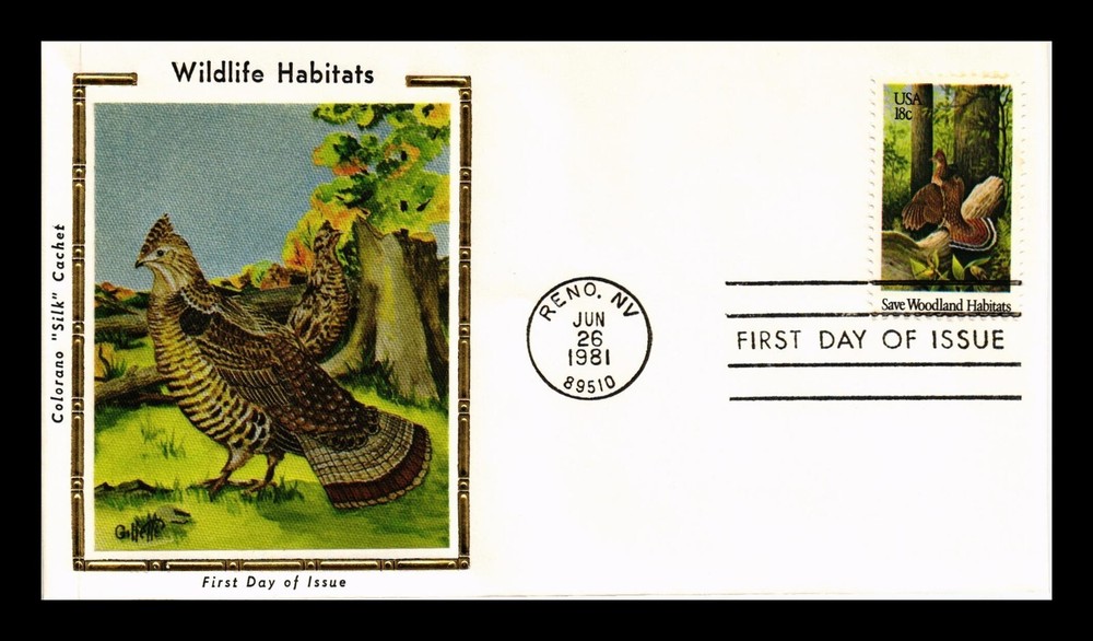 Dr Jim Stamps US Cover Save Woodland Habitats FDC Colorano Silk Cachet