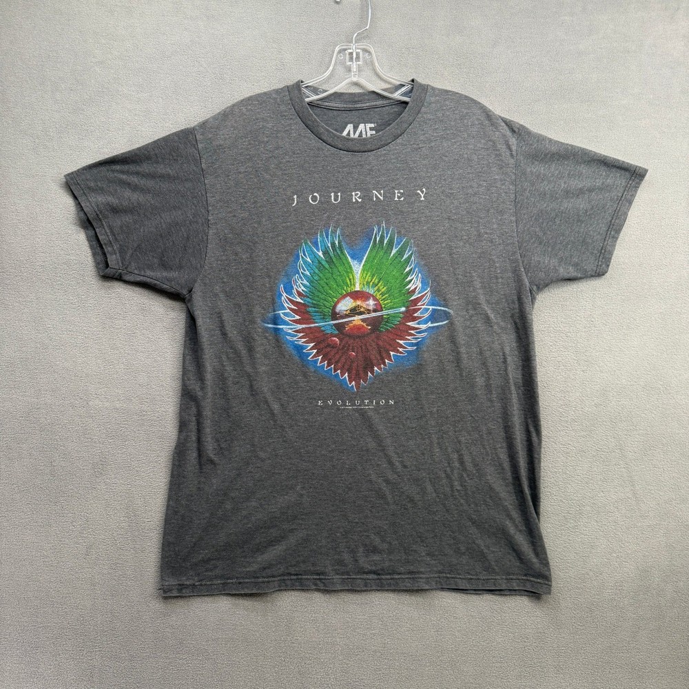 Journey T-Shirt Evolution Band Mens Large Gray Graphic Rock Tee 2017 MF