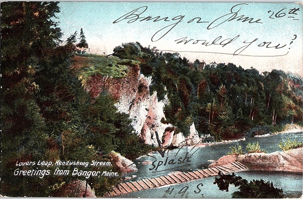 Postcard NATURE SCENE Bangor Maine ME m/09 AI4933