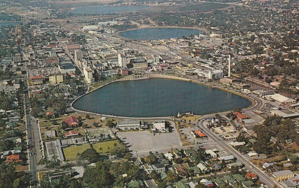 Lakeland Florida FL Postcard Air View World Citrus Center Vintage A8063