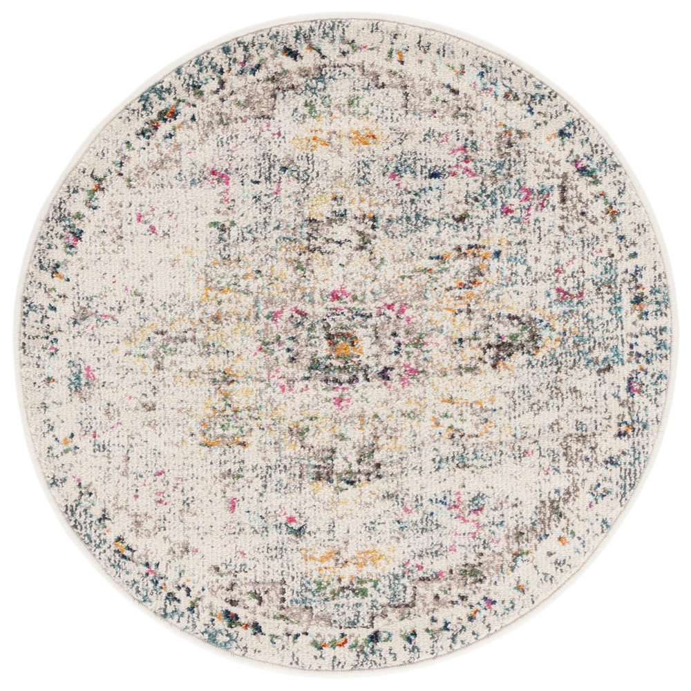 Vintage Traditional Area Rug, Grey/Gold