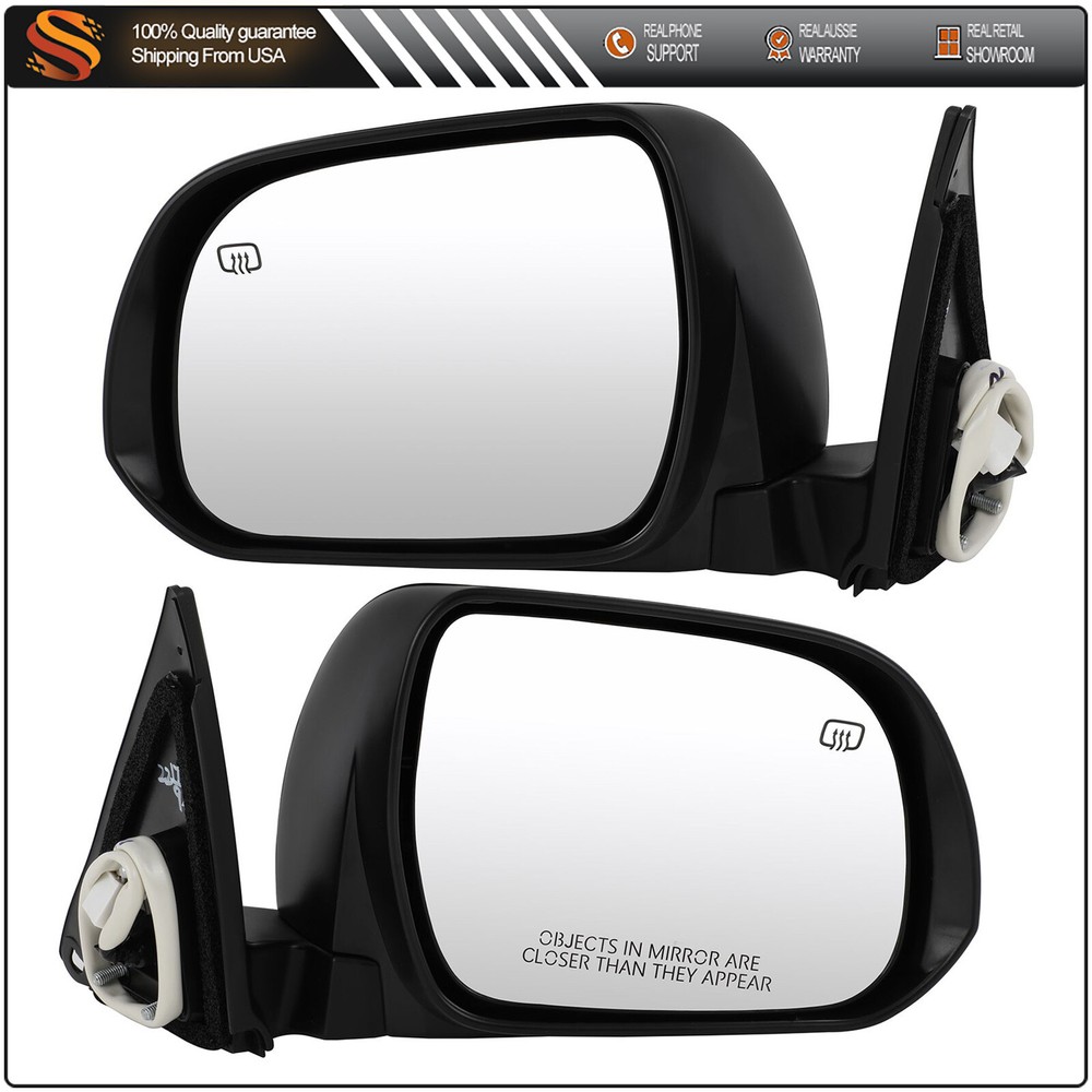 2008-2014 Toyota Highlander Power Heated Side Mirrors with Puddle Lamps