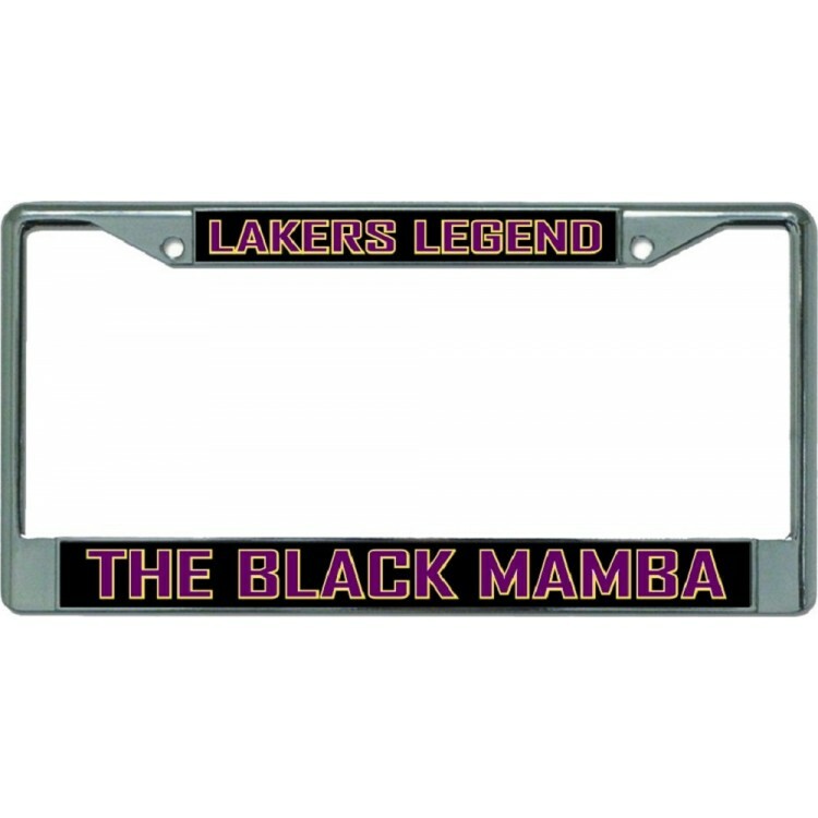 lakers legend the black mamba kobe bryant lakers license plate frame usa made