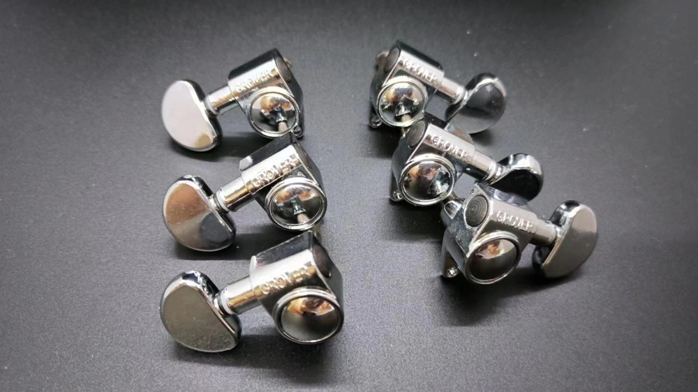 1 Set 3L 3R Grover Guitar Machine Heads Tuners 1:15 Chrome Machine Heads