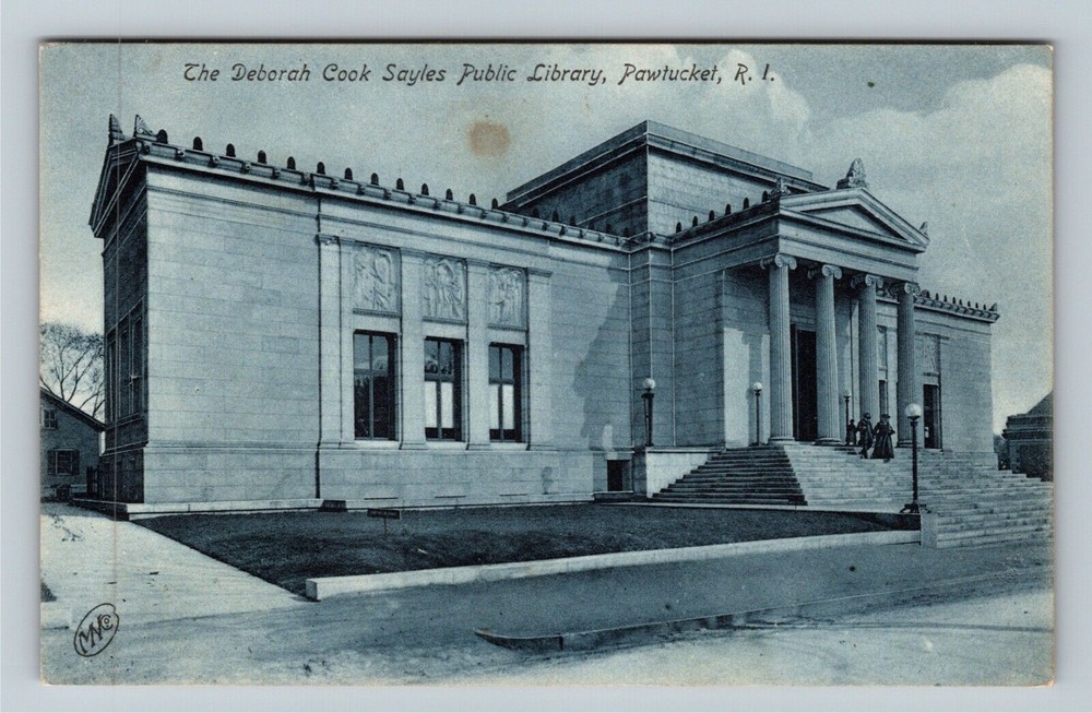 Pawtucket RI-Rhode Island, Deborah Cook Sayles Public Library Vintage Postcard