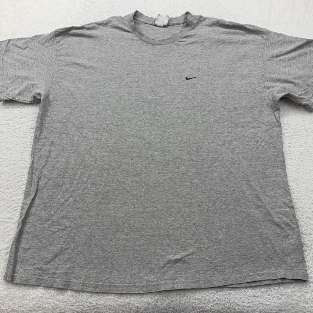 VTG Nike 90s T Shirt Mens Size 2XL Gray Short Sleeve Classic Swoosh Logo Tee