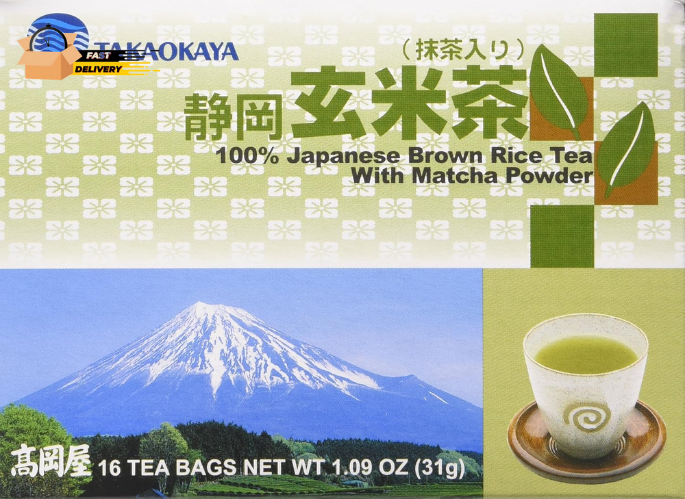 Genmai Cha Japanese Brown Rice Green Tea with Matcha 16 Tea Bags