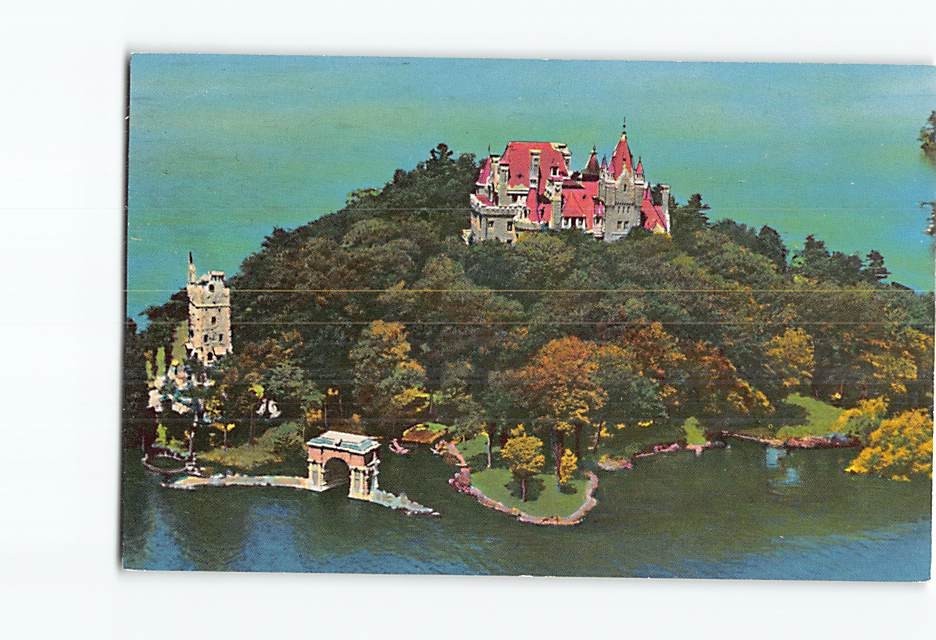 Postcard Aerial View Boldt Castle Thousand Islands New York USA