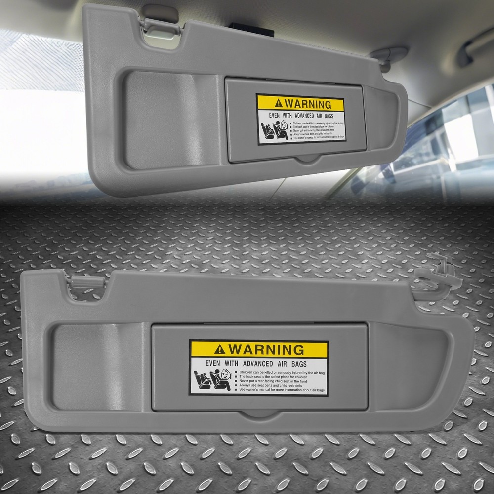 Passenger Right RH Side Sun Visor Gray w/ Makeup Mirror For 06-11 Honda Civic