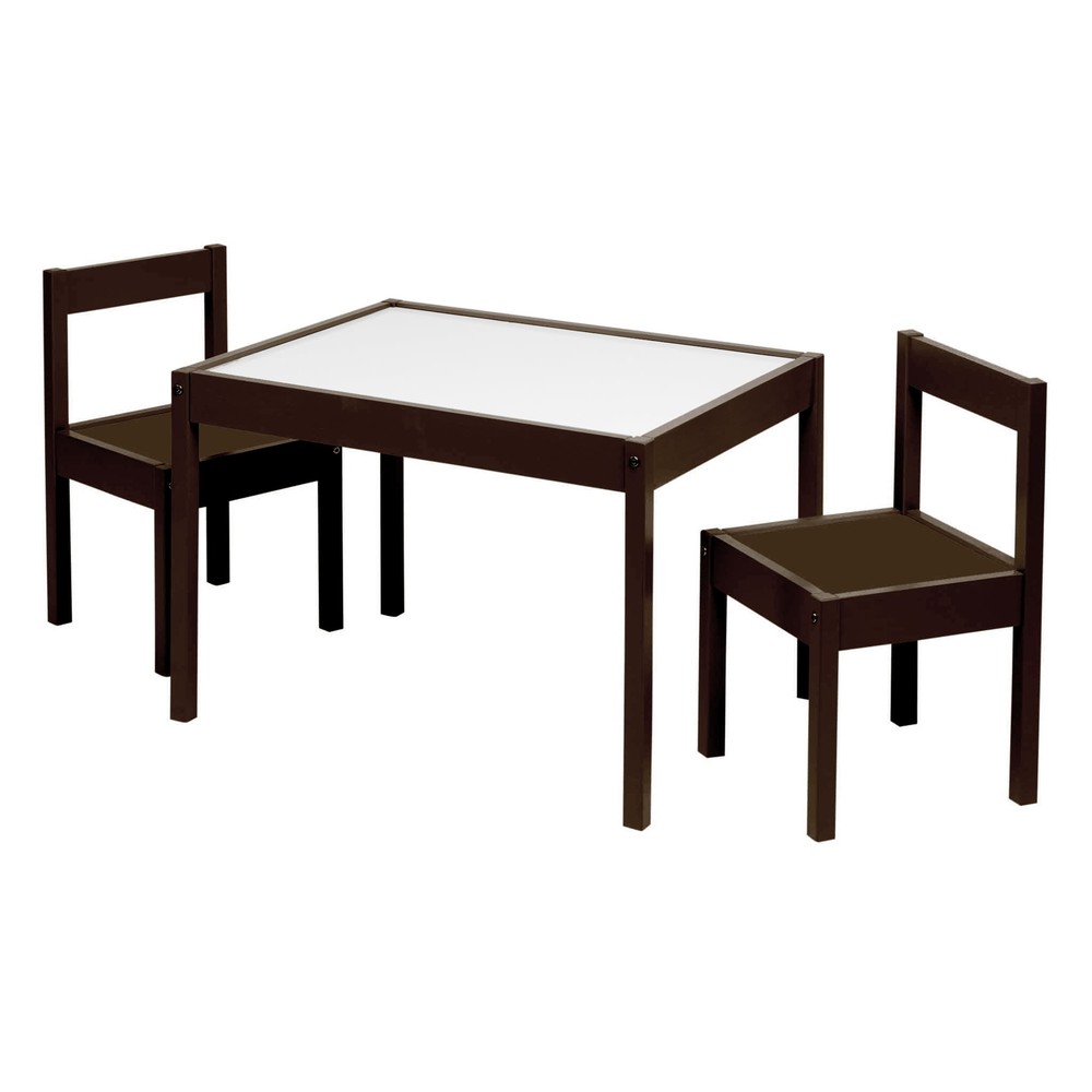 Zone Child 3-Piece Table and Chairs Set, in Espresso Age Group 1 to 5 Years Old.