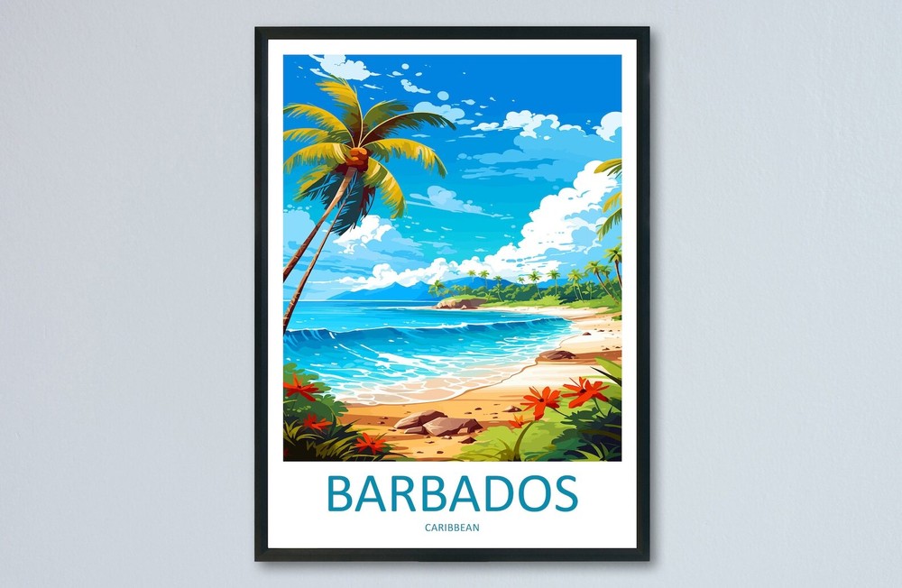 Barbados Travel Print Wall Art Barbados Wall Hanging Home Dcor Barbados Gift